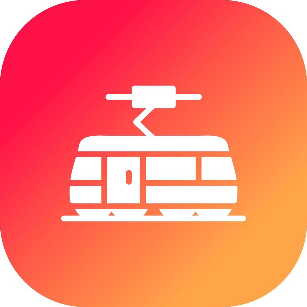 Straßenbahn kreatives Icon-Design vektor