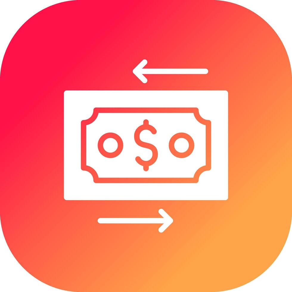 Geldüberweisung kreatives Icon-Design vektor