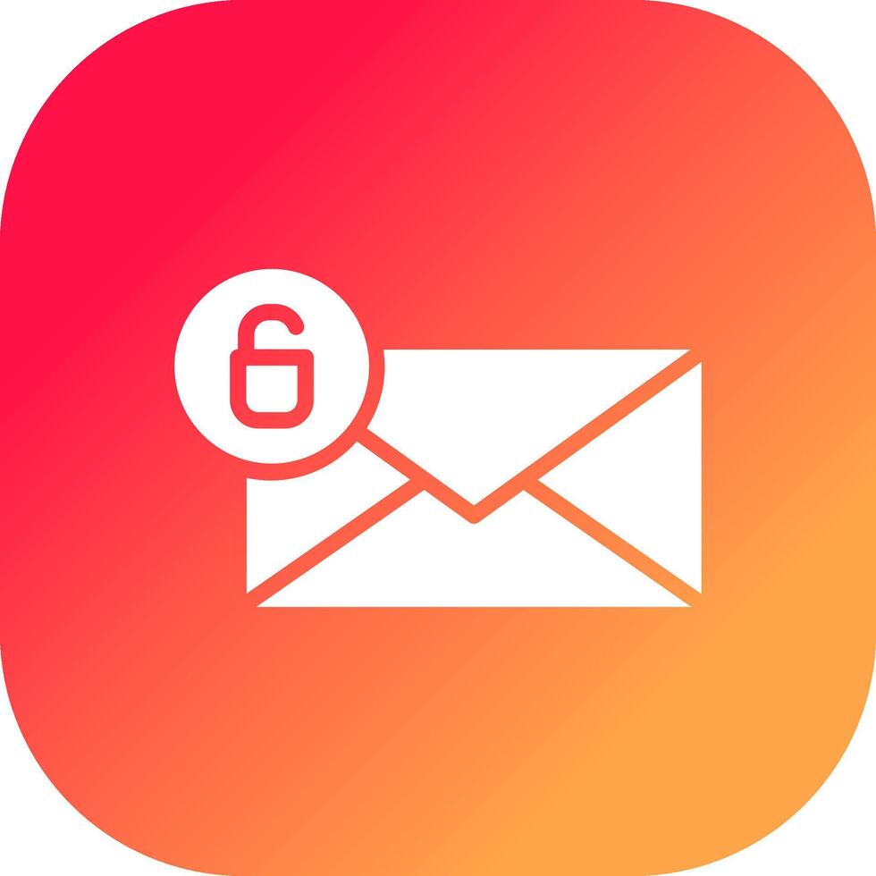 Entsperren Sie das kreative Icon-Design für E-Mails vektor