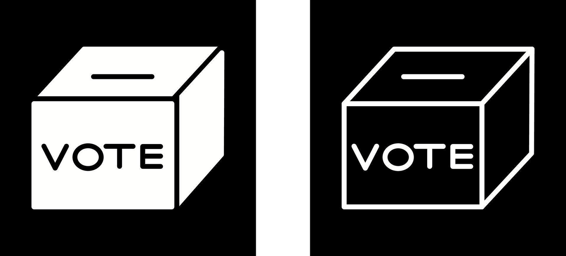 Wahlurne-Vektor-Symbol vektor