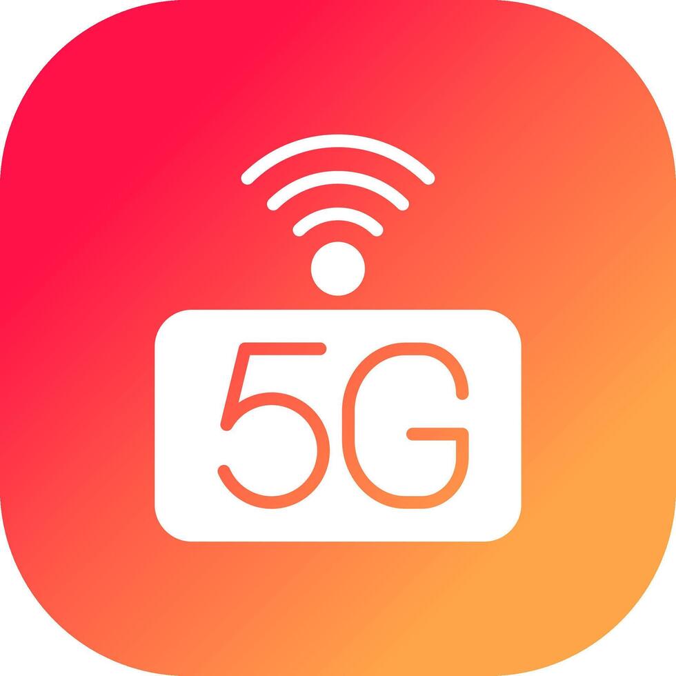 5g nätverk kreativ ikon design vektor