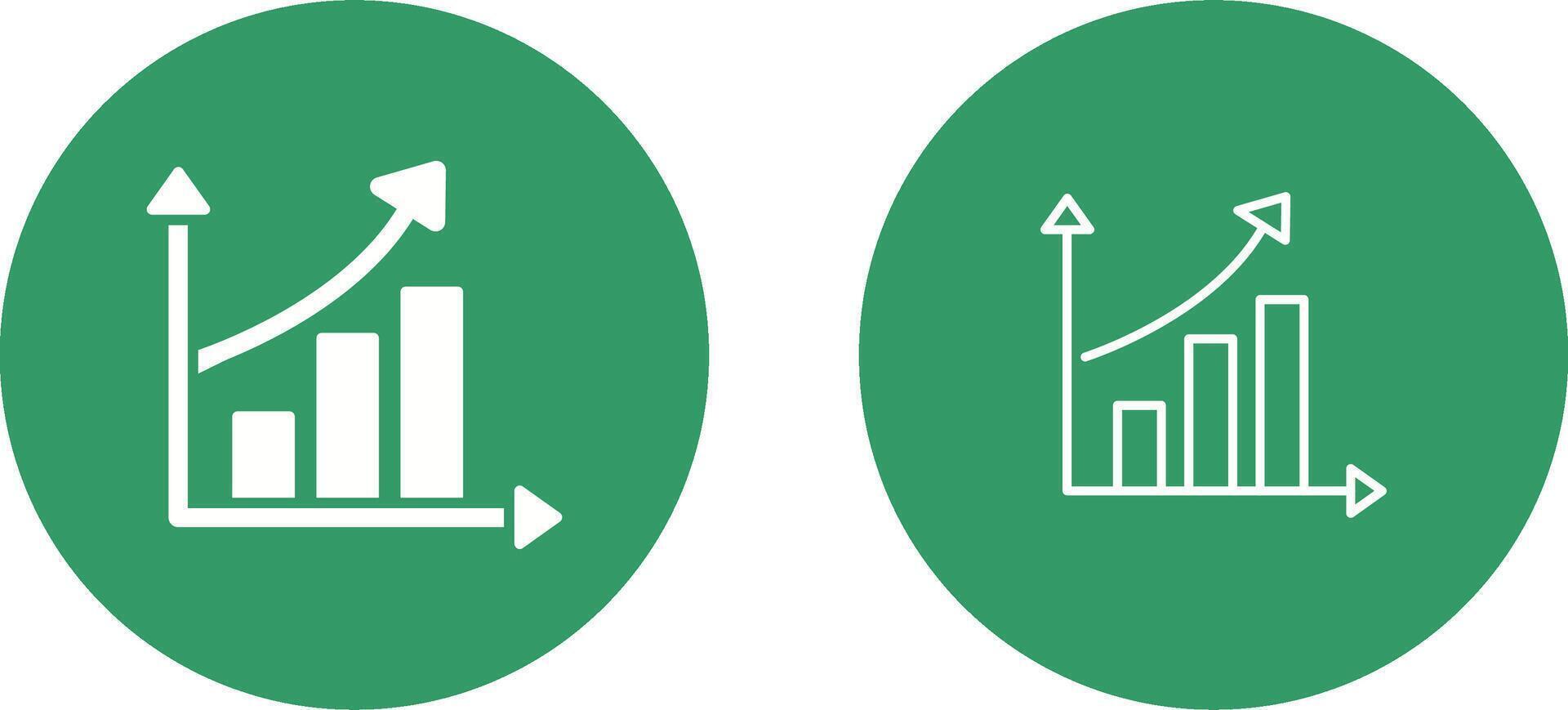 stigande statistik vektor ikon
