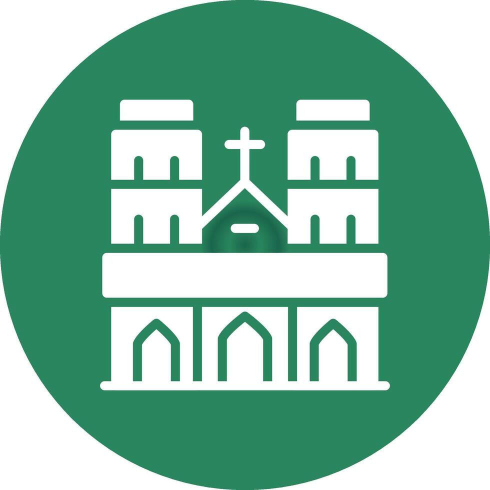 Notre Dame kreatives Icon-Design vektor