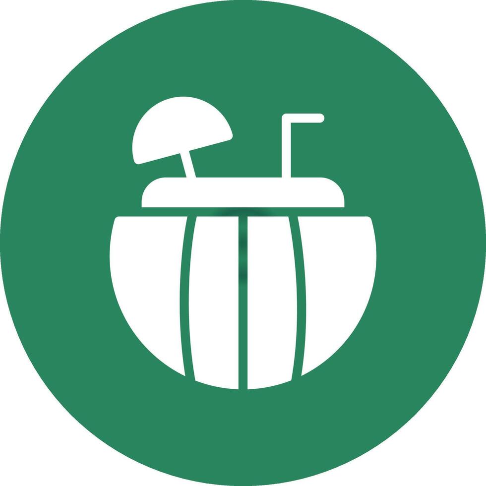 Wassermelonen-Cocktail kreatives Icon-Design vektor