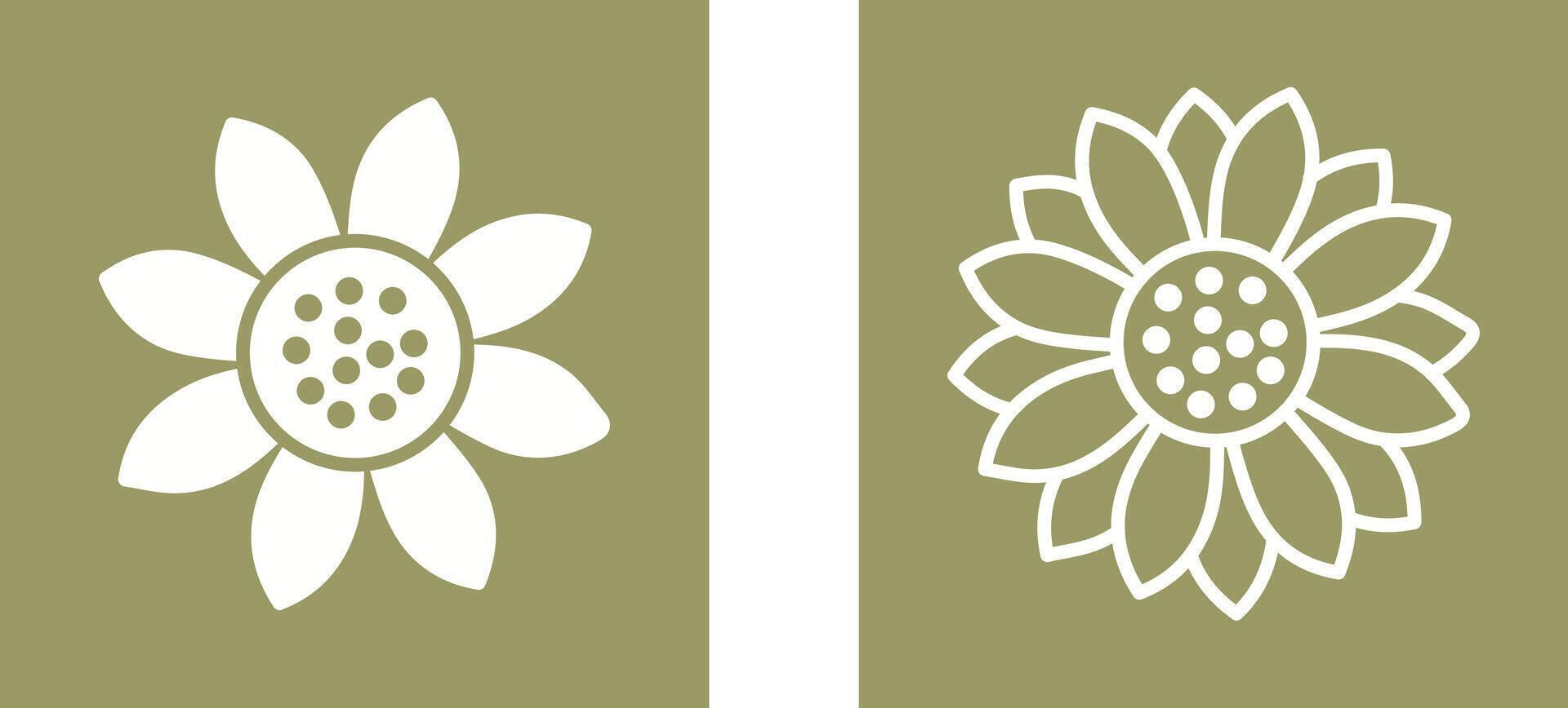 Symbol für Sonnenblumenvektor vektor