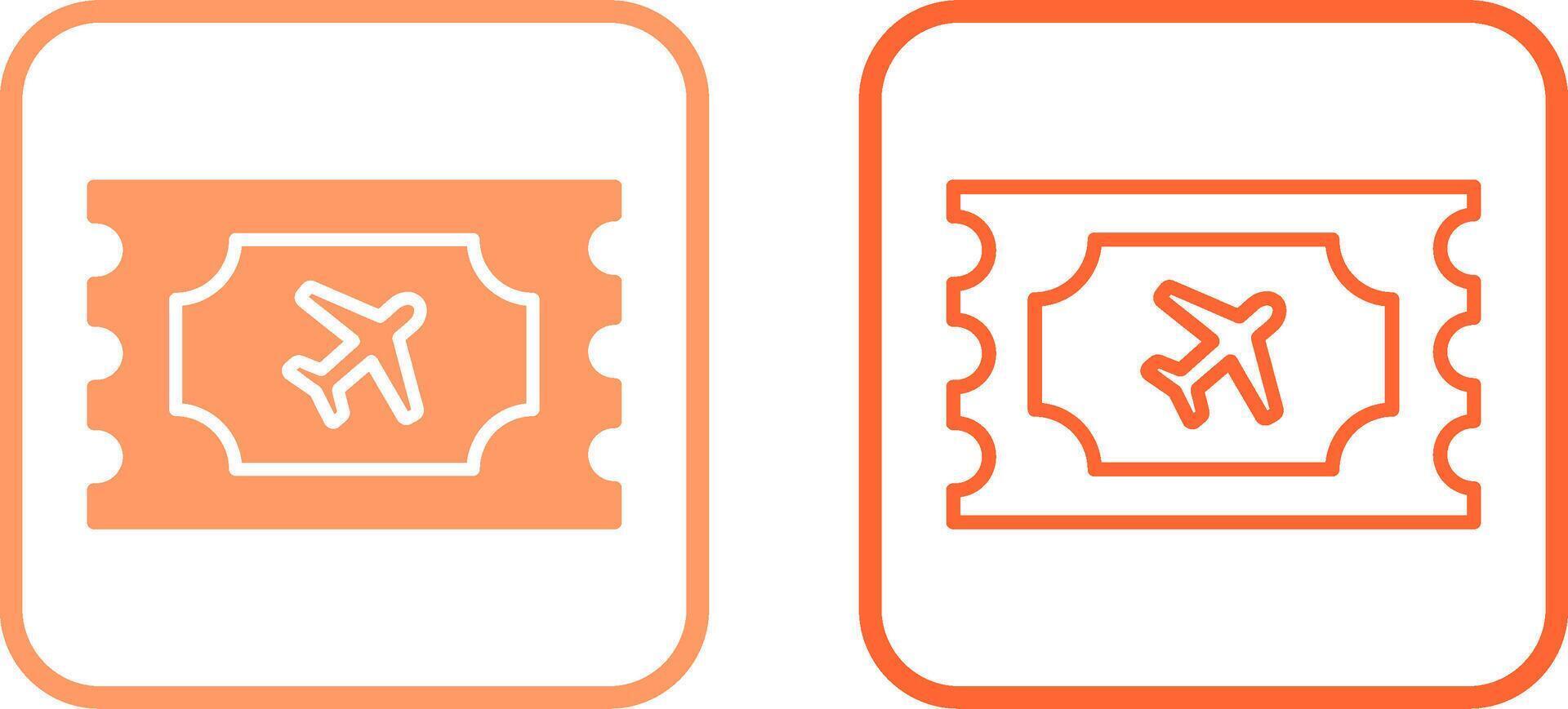 Vektorsymbol für Flugtickets vektor