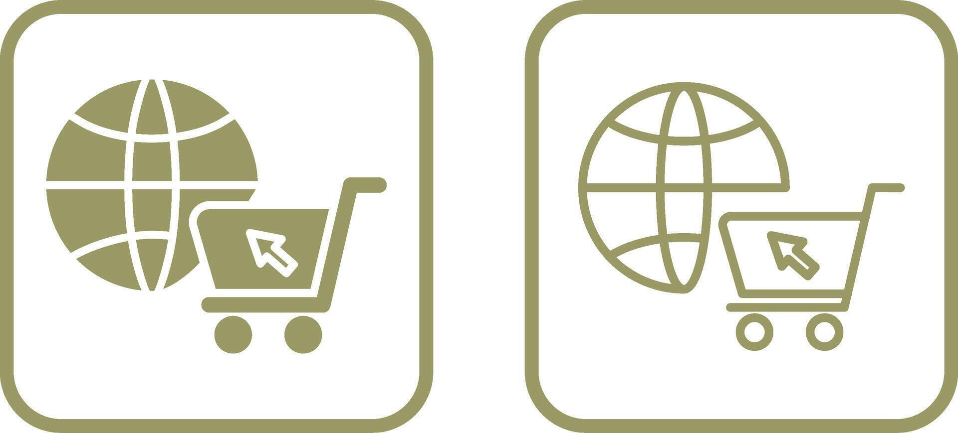 e Handel online Geschäft Vektor Symbol