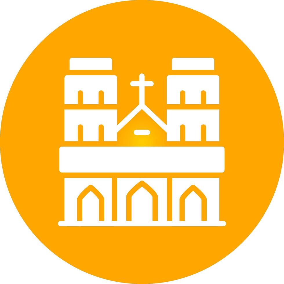 Notre Dame kreatives Icon-Design vektor