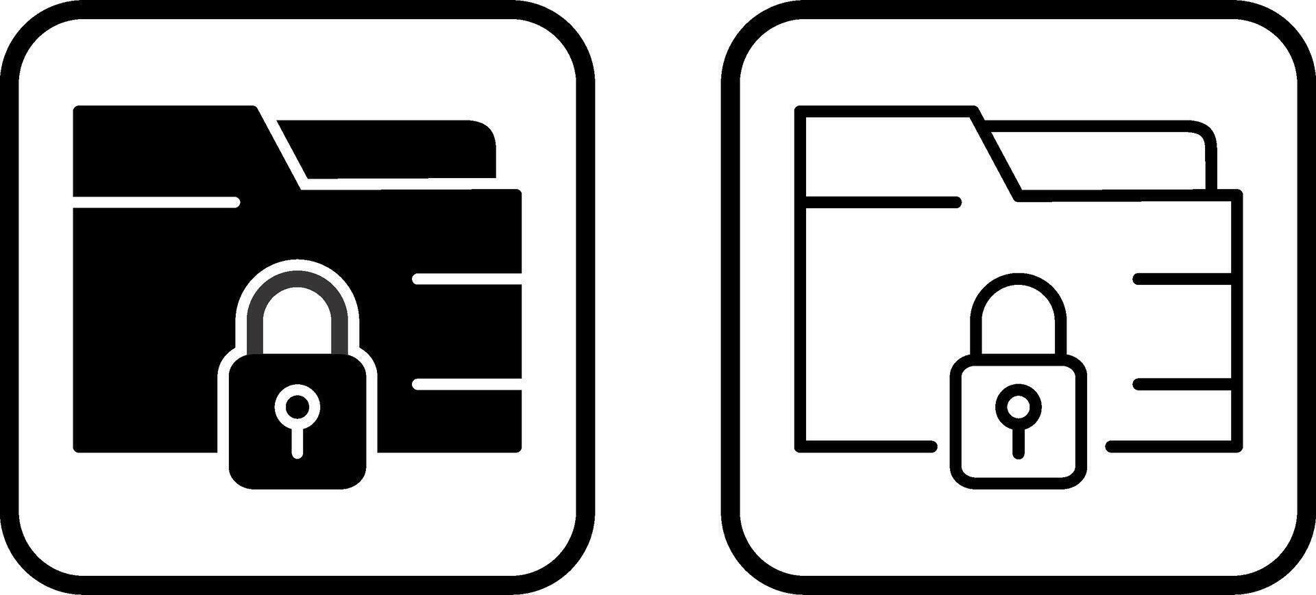 Vektorsymbol für sicheren Ordner vektor