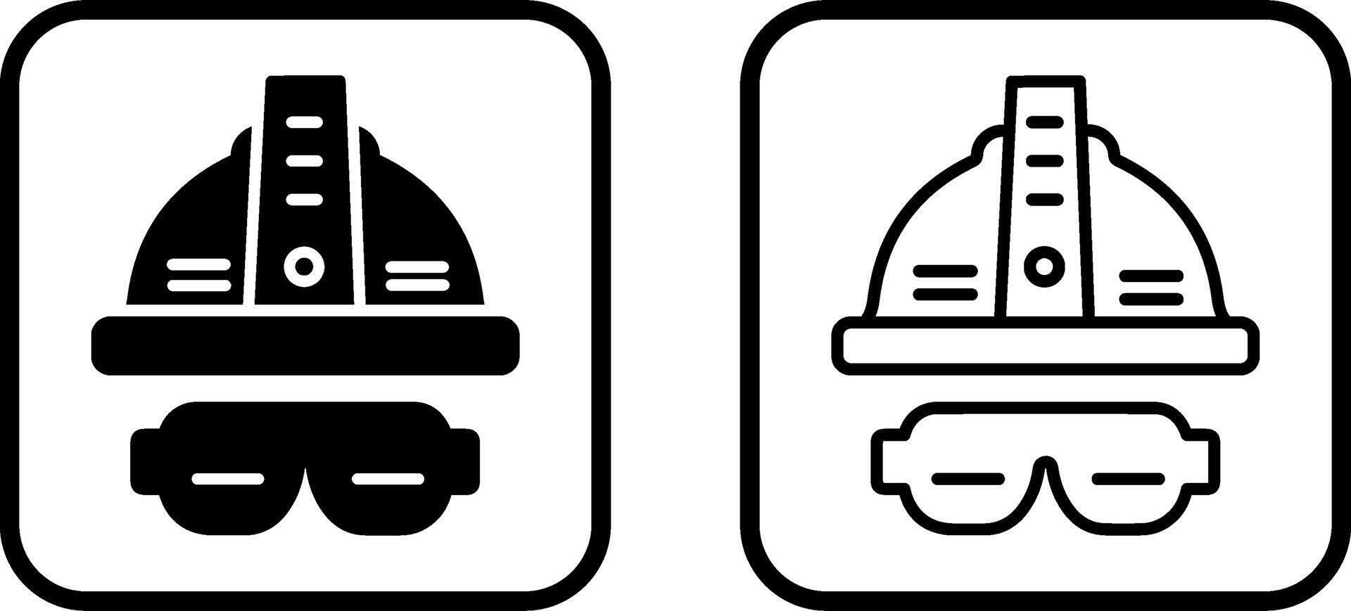 Brille und Helm Vektor Symbol