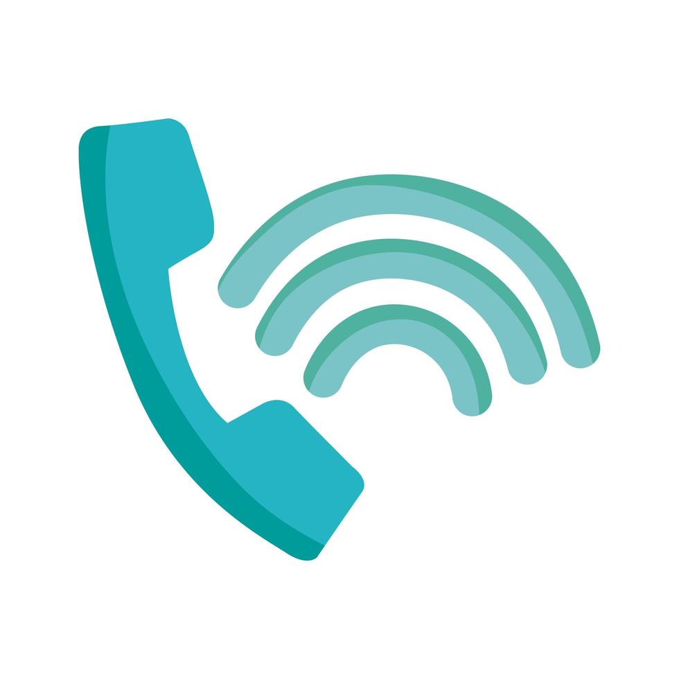 telefonsamtal anslutning service kund isolerade ikon design vektor
