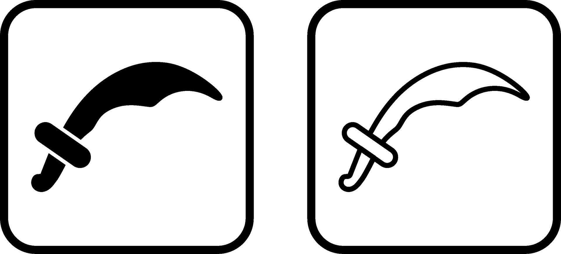 Vektorsymbol für arabisches Schwert vektor