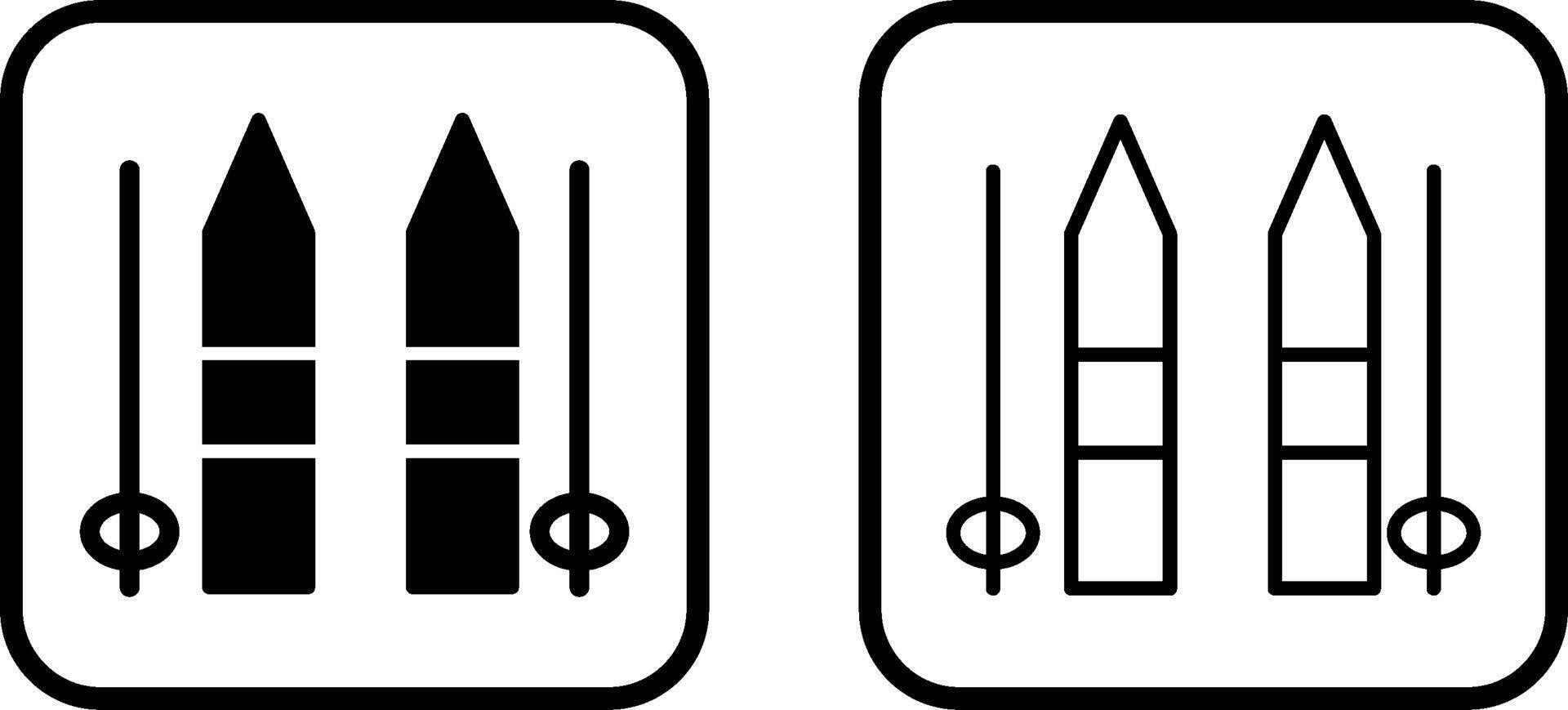 Vektorsymbol für Skistöcke vektor