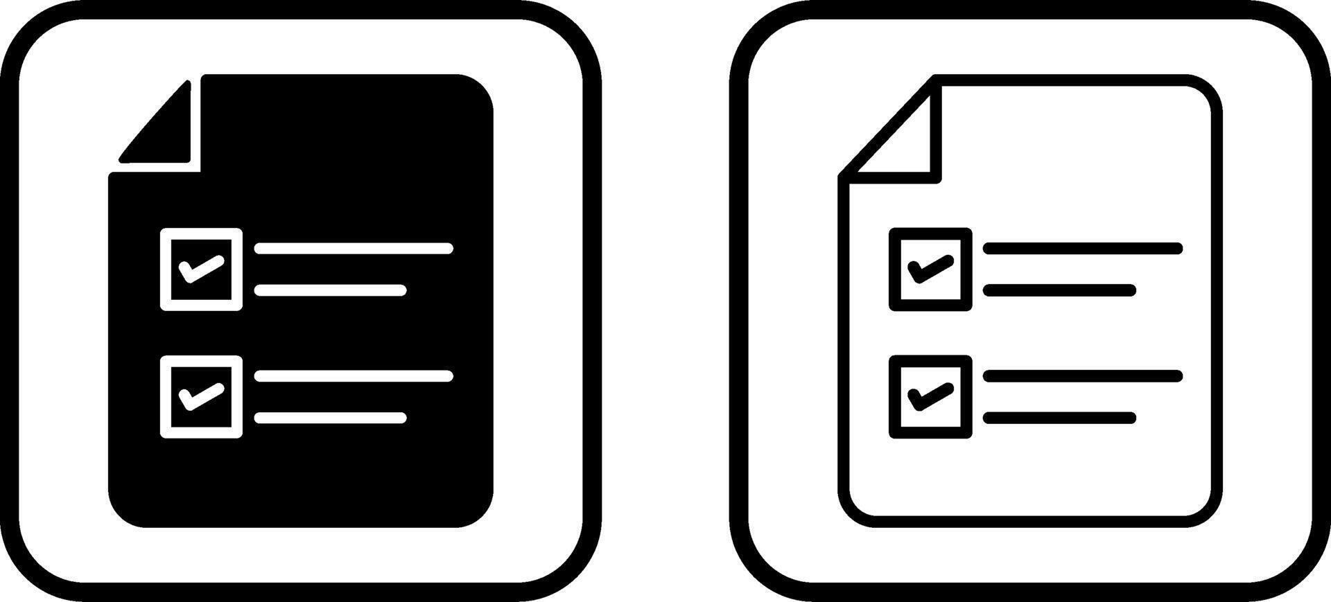 Vektorsymbol für das Ausfüllen des Stimmzettels vektor