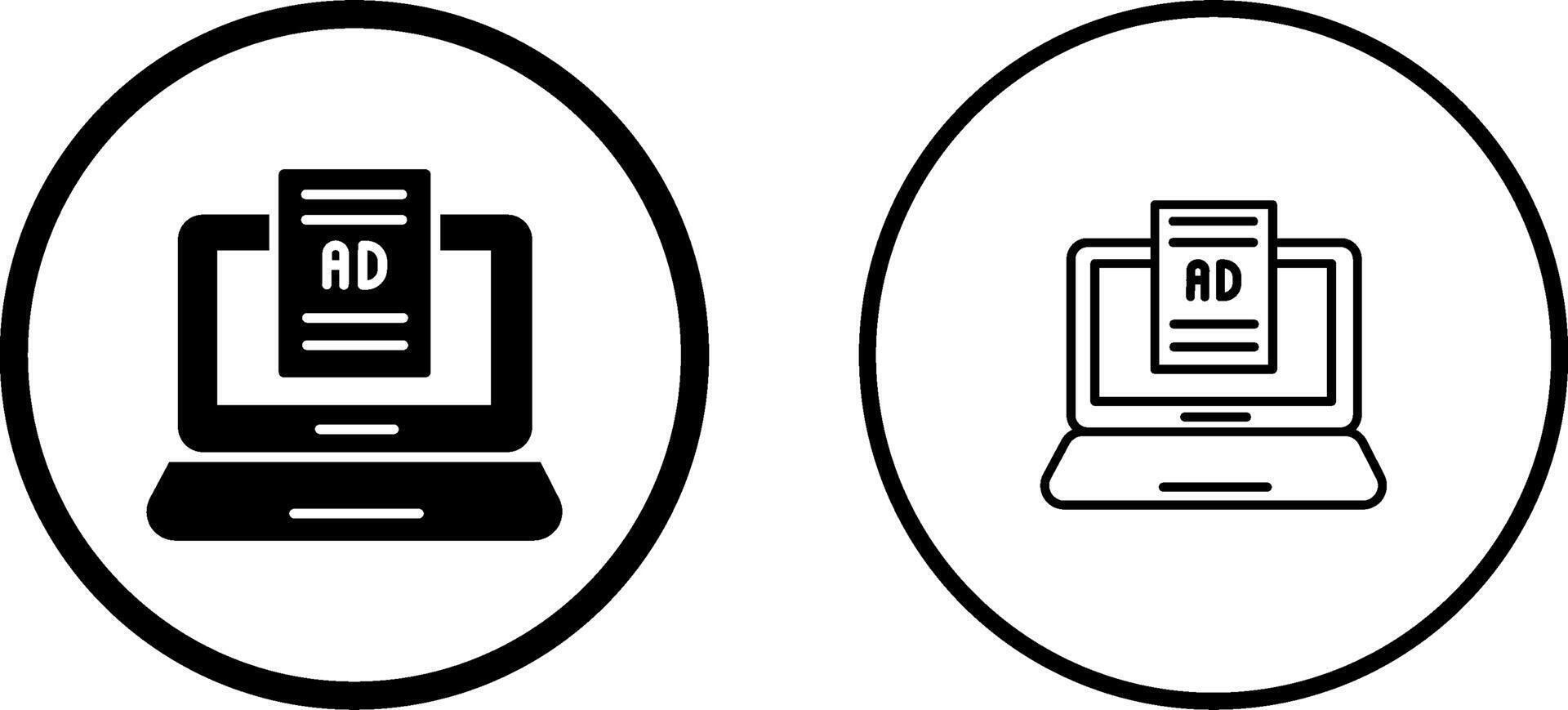 Internet Anzeigen Vektor Symbol