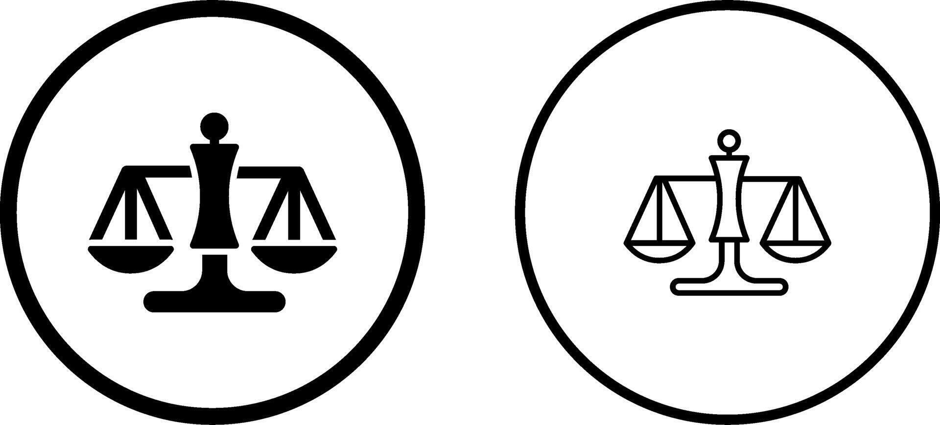 Vektorsymbol für die Gerechtigkeitsskala vektor