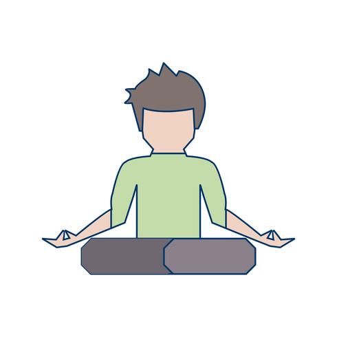 Yoga Ikon Vektor Illustration