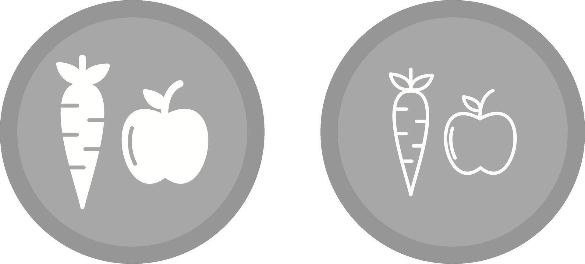 Vektorsymbol für Obst und Gemüse vektor