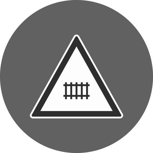 Vektor-Bahnübergang (mit Tor) Verkehrsschild-Symbol vektor