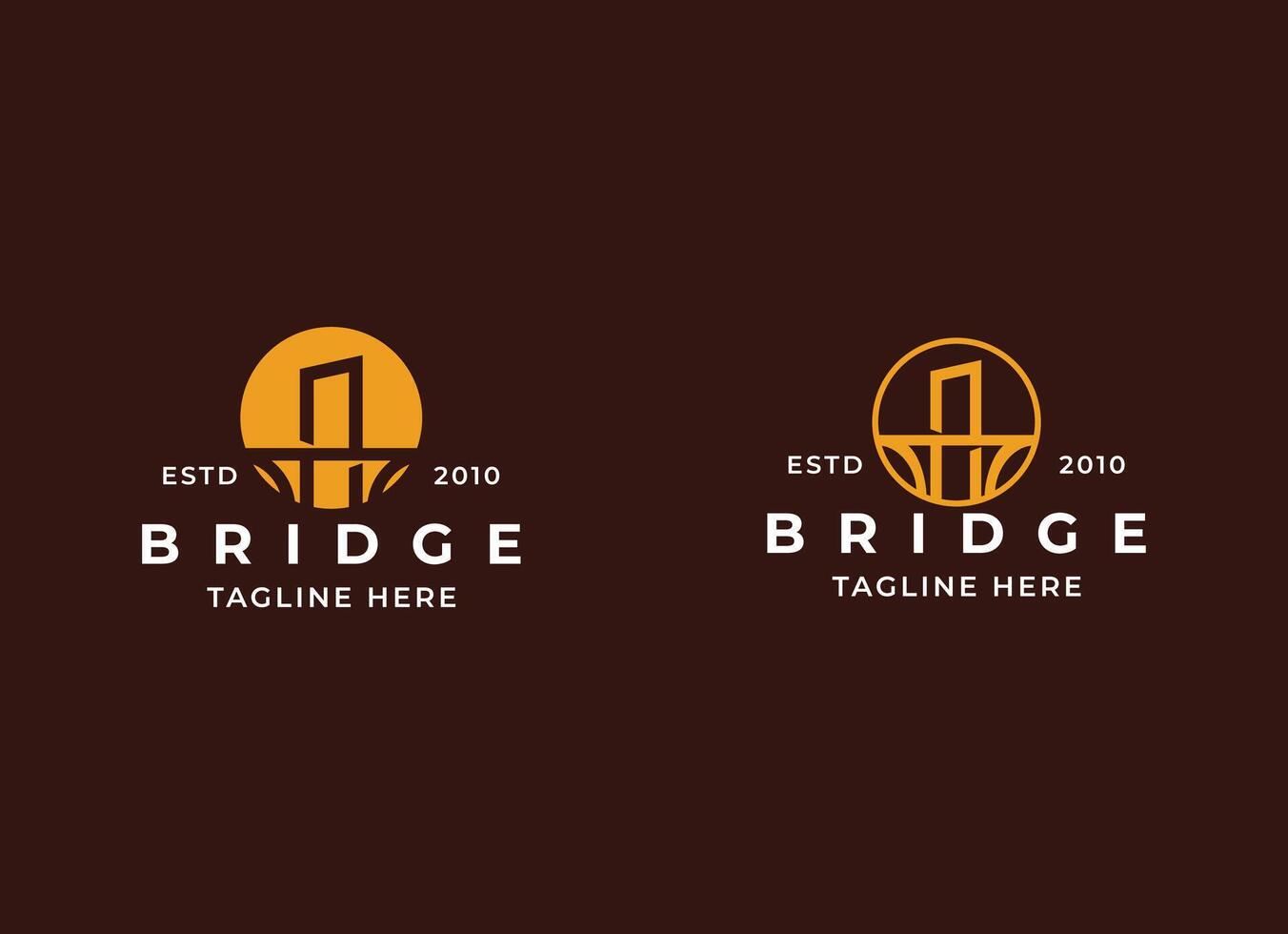 einfach Brücke Symbol Vektor Symbol Logo Design