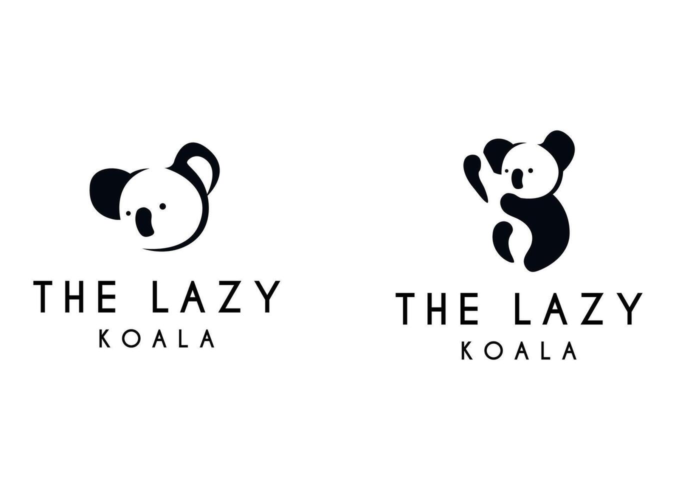 söt lat koala logotyp design ikon. koala logotyp design vektor