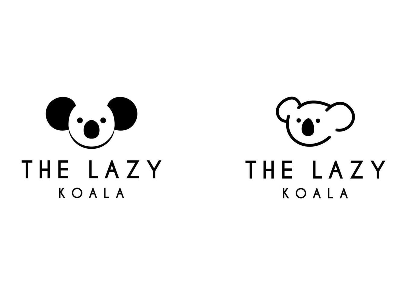 söt lat koala logotyp design ikon. koala logotyp design vektor