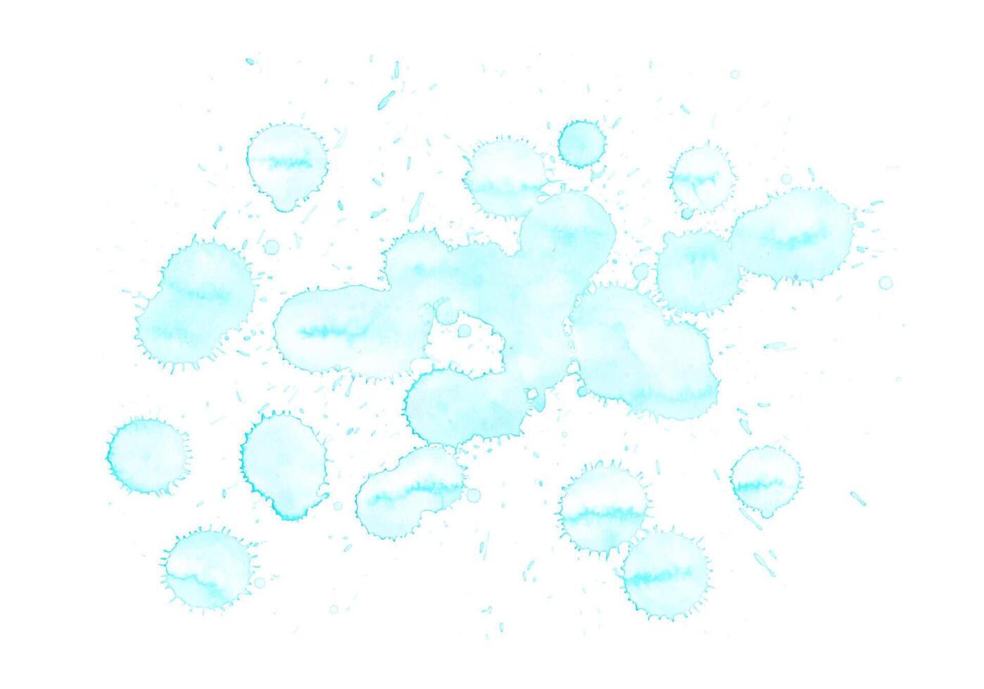 blå vattenfärg målad, vektor illustration