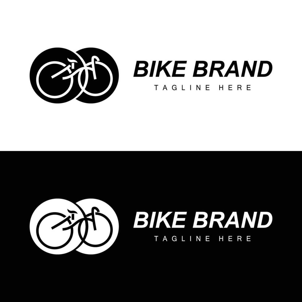 sport cykel logotyp design enkel fordon cykel silhuett ikon vektor