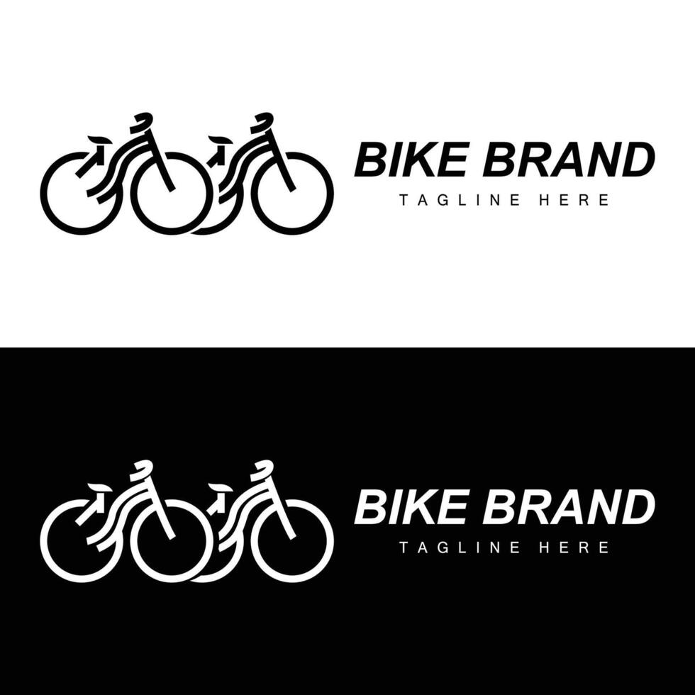 sport cykel logotyp design enkel fordon cykel silhuett ikon vektor