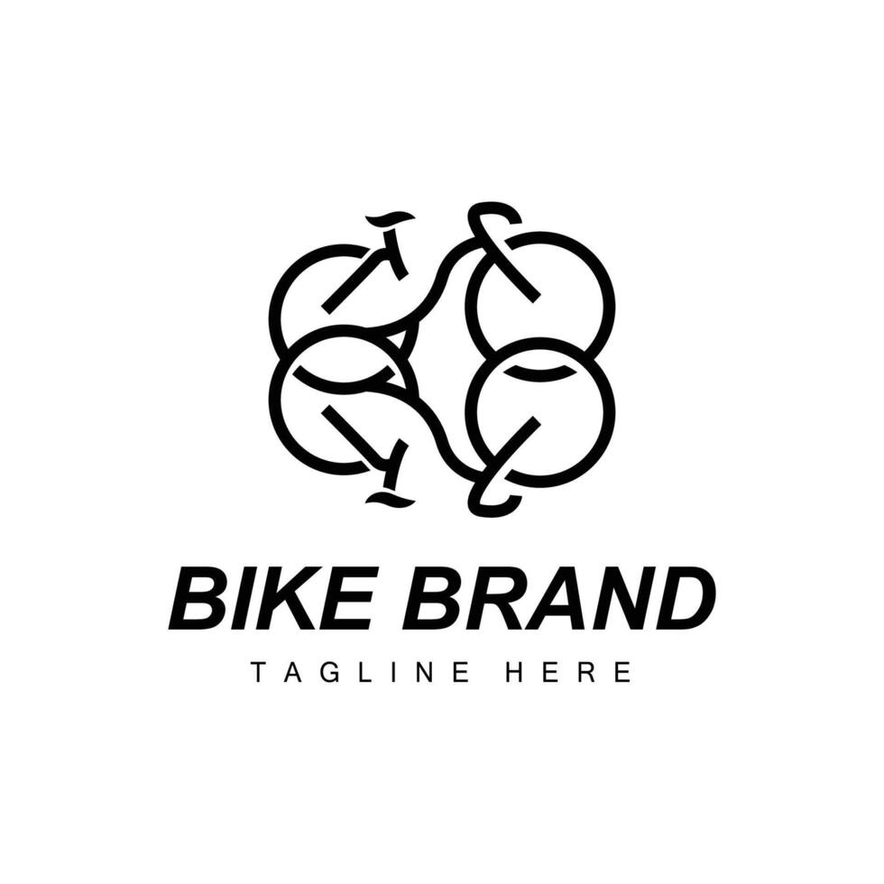 Sport Fahrrad Logo Design einfach Fahrzeug Fahrrad Silhouette Symbol Vektor