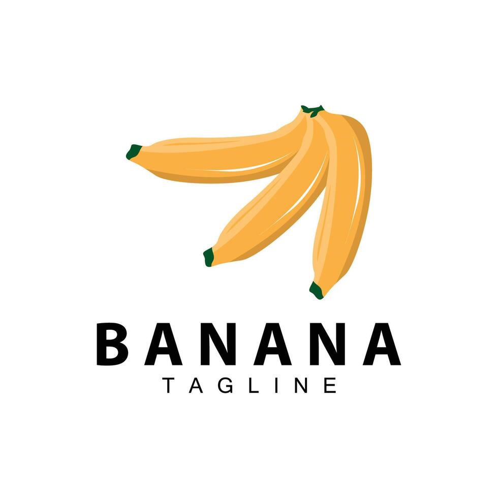 banan logotyp design färsk plantage jordbrukare banan frukt vektor silhuett mall illustration