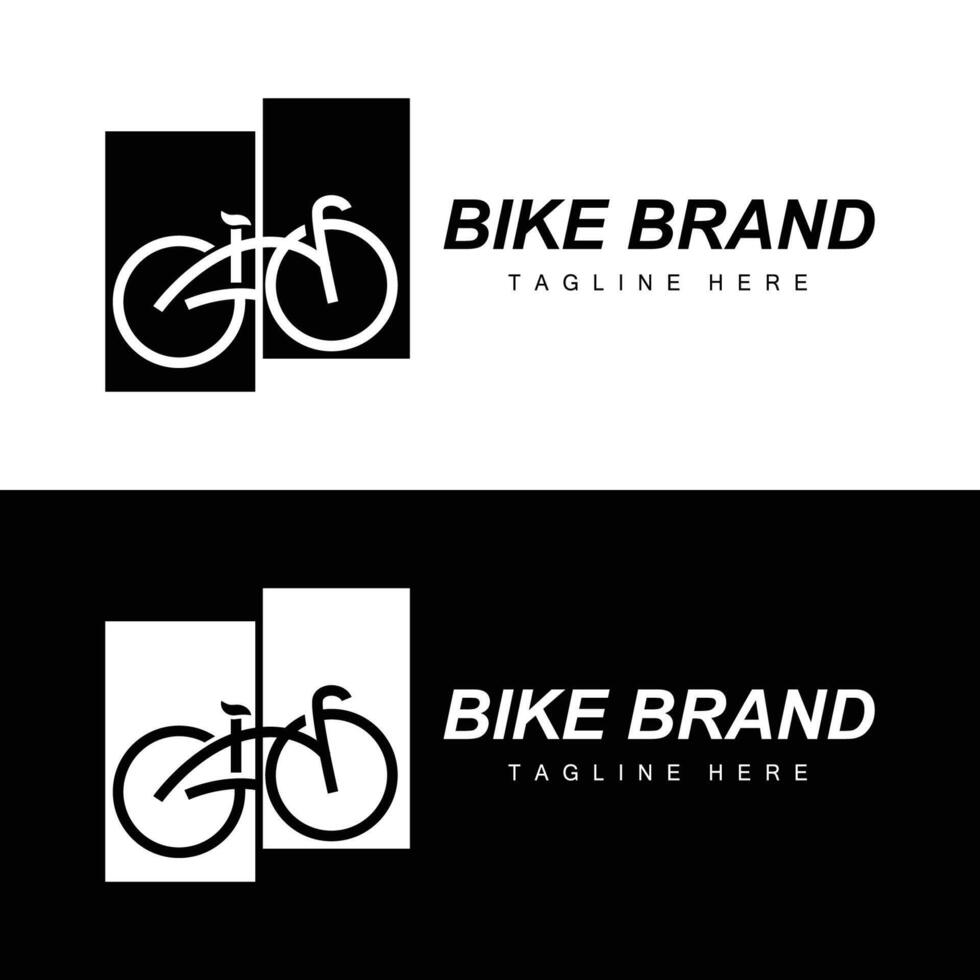 sport cykel logotyp design enkel fordon cykel silhuett ikon vektor