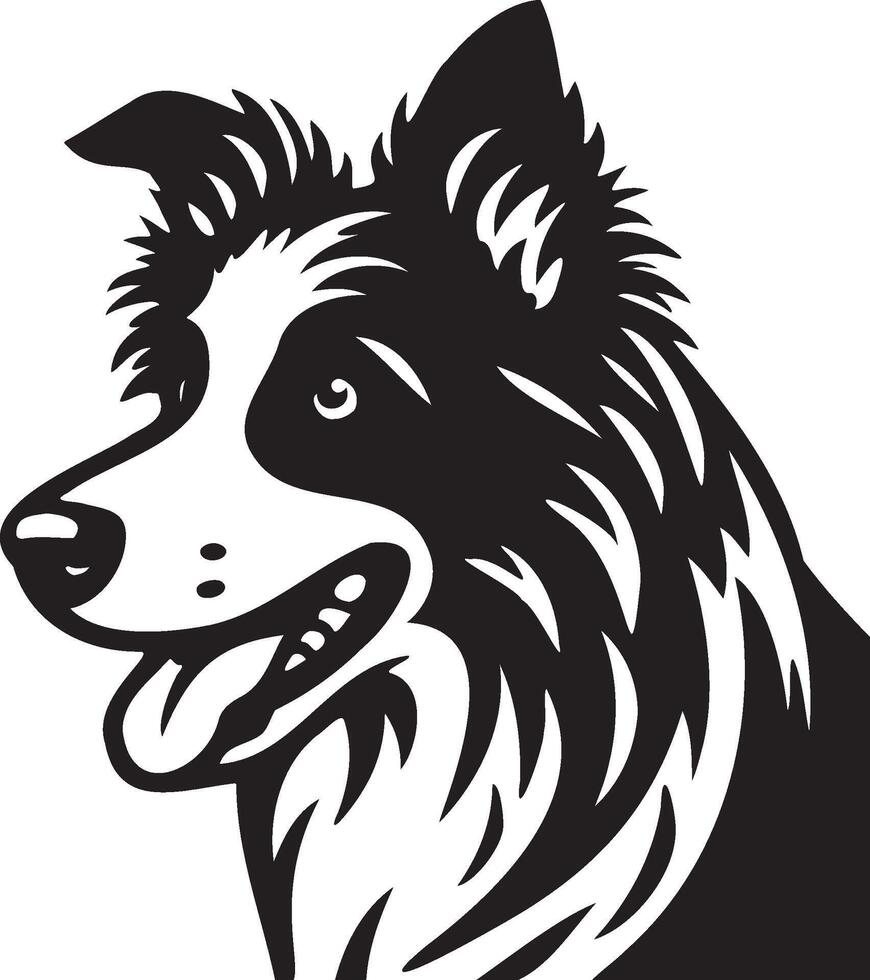 gräns collie hund illustration. vektor
