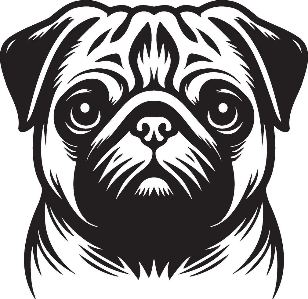 mops hund illustration. vektor