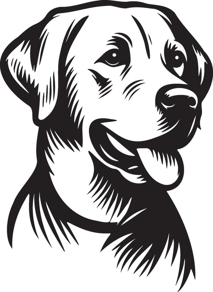 labrador retriever hund illustration. vektor