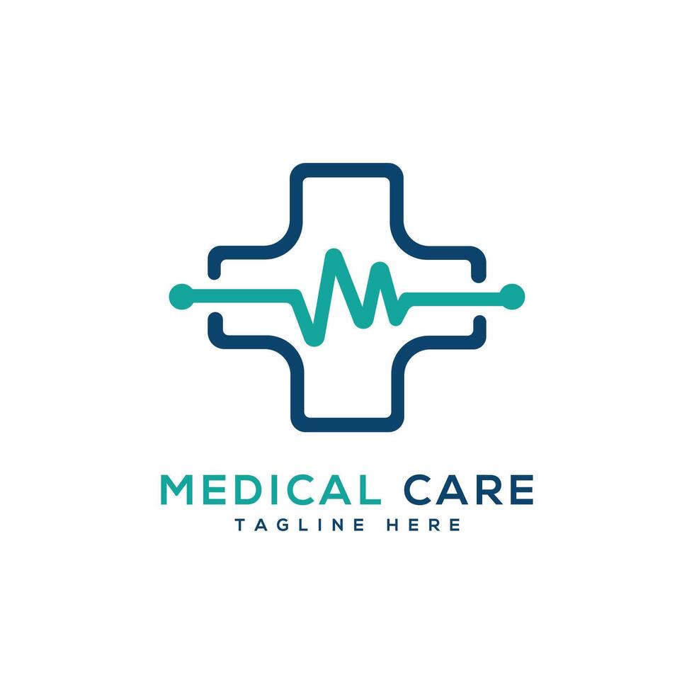 medizinisch Pflege Logo Design kreativ modern minimal Konzept Vektor Vorlage