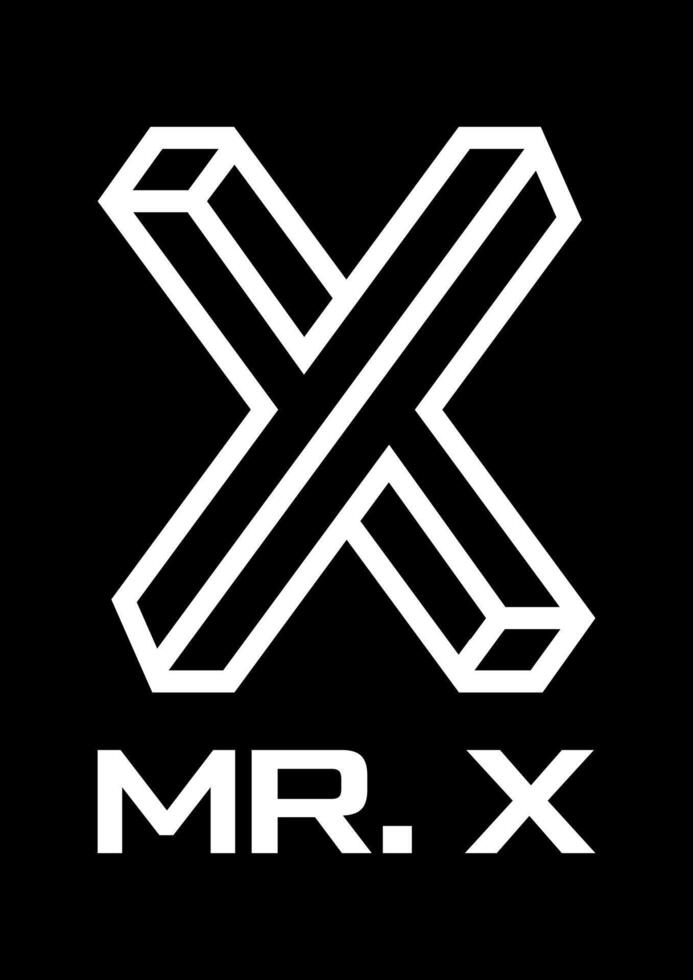 Logo x Konzept Linie Idee Vektor Logo Design