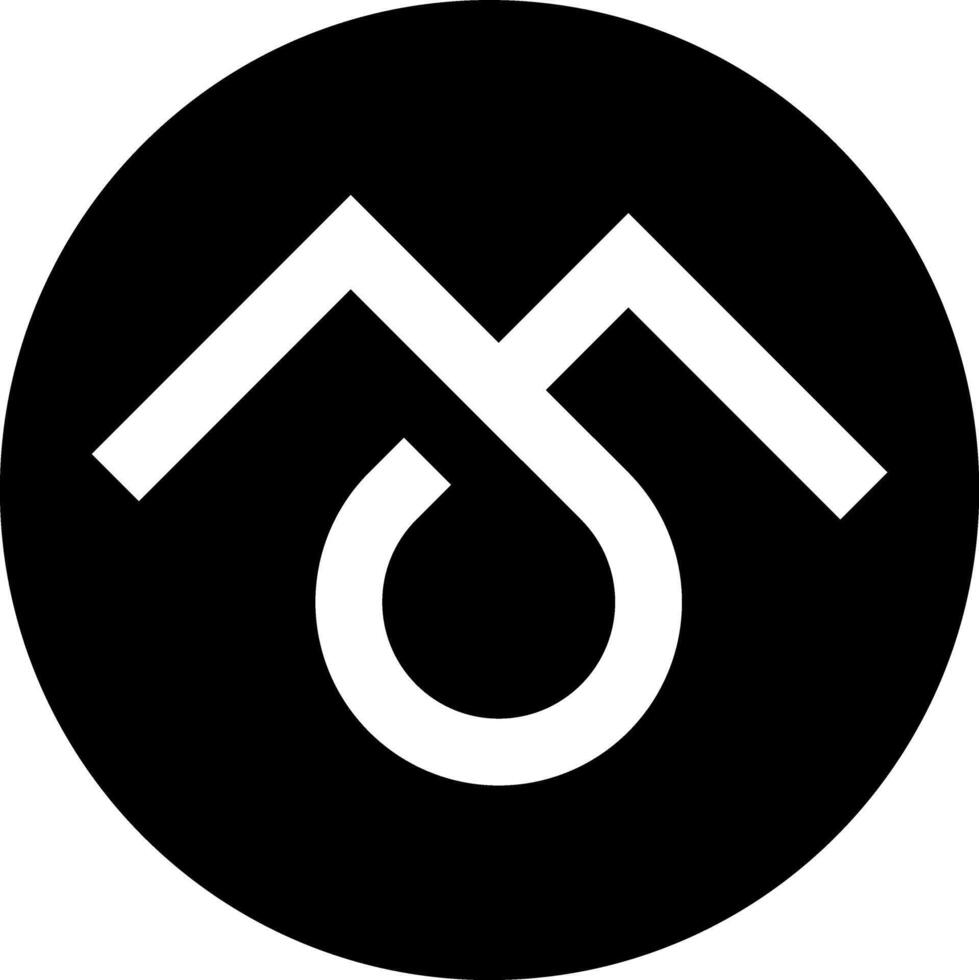 initila Fröken med berg vektor logotyp design