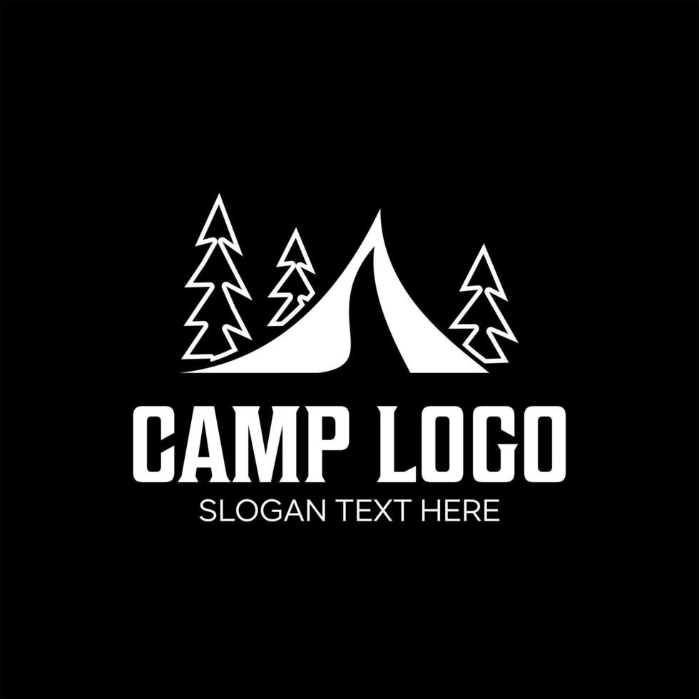 läger logotyp aning vektor design