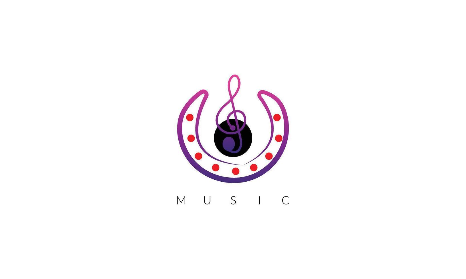 vår musik logotyp fångar de väsen av rytm och melodi med dess elegant och modern design. vektor