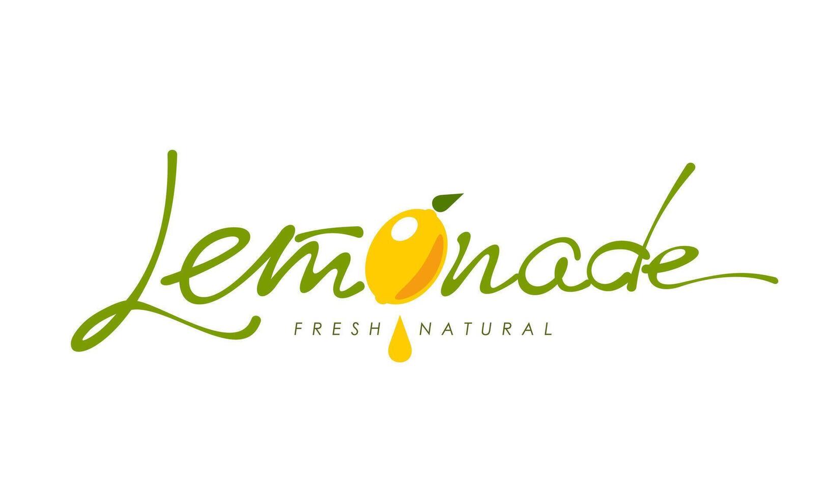 Limonade Logo Symbol, Zitrone trinken, Obst Saft vektor