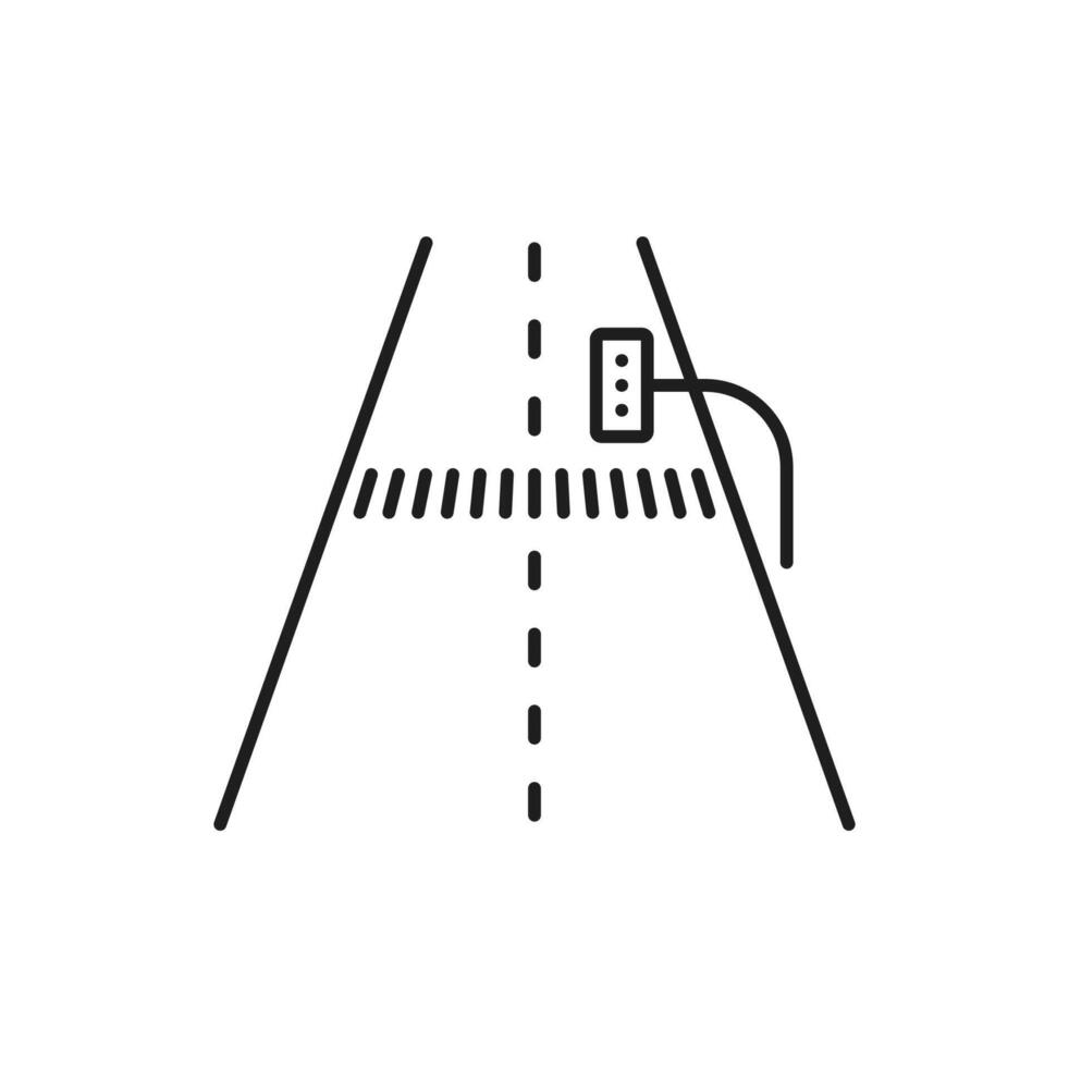 Straße Linie Symbol, Autobahn Straße mit der Verkehr Beleuchtung vektor