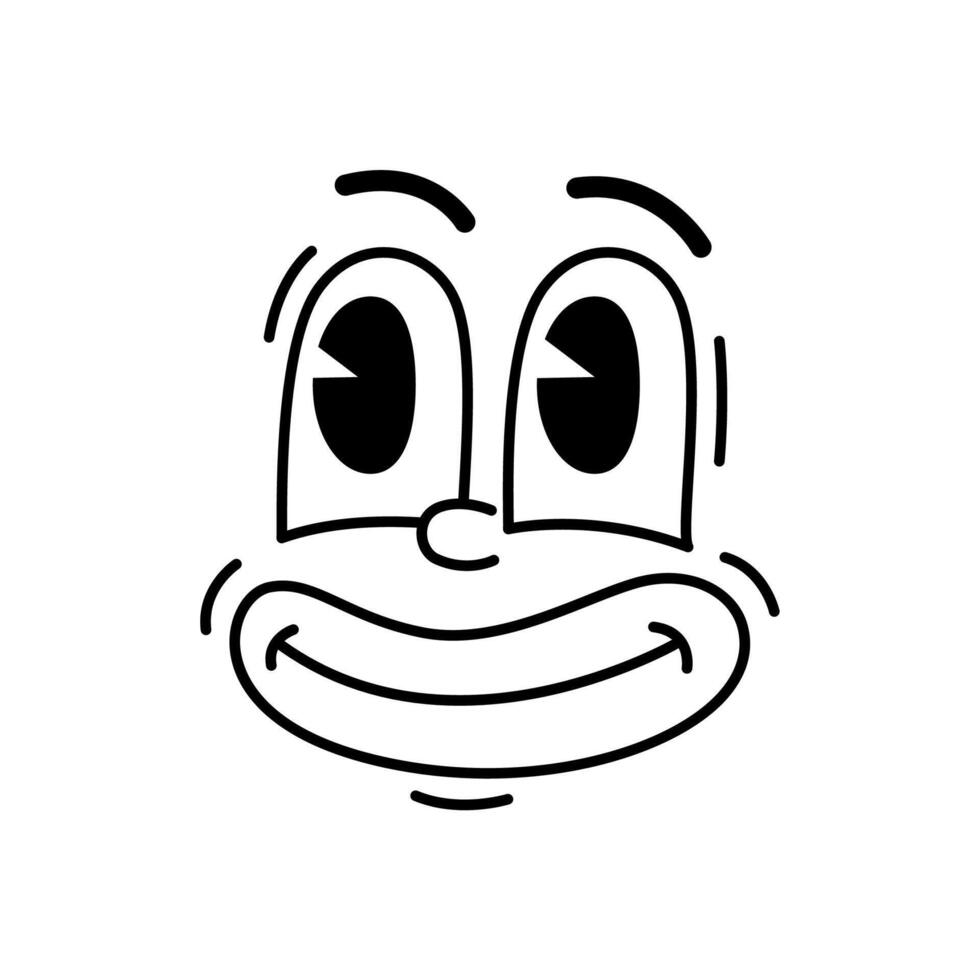 toll Karikatur Emoji Gesicht, komisch Comic Charakter vektor
