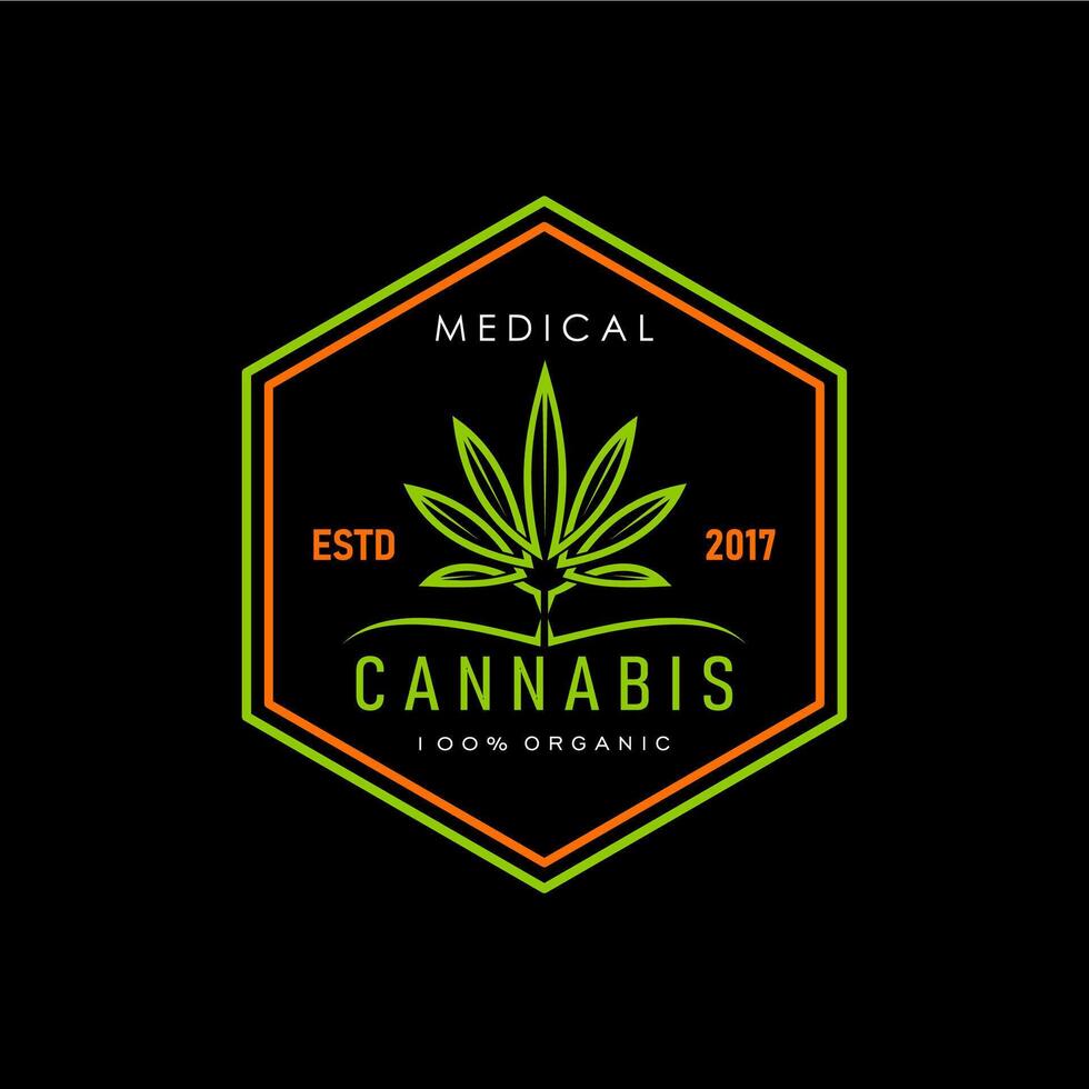 cannabis eller marijuana ikon, medicinsk ogräs blad vektor