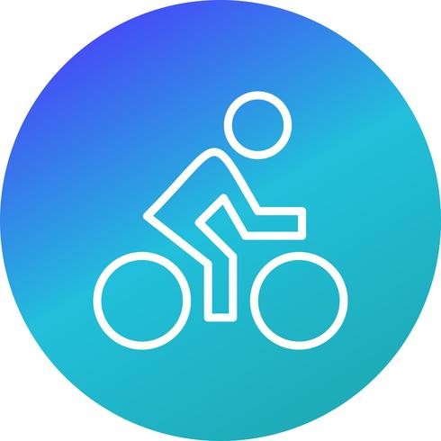 Cyklist Ikon Vektor Illustration