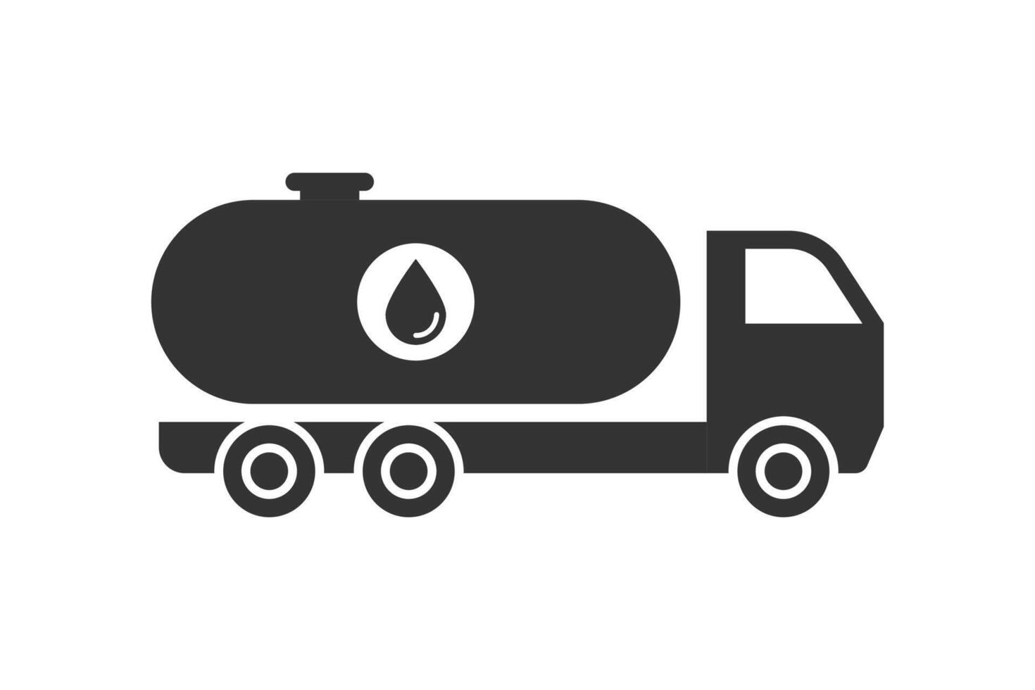 Panzer LKW Symbol. Benzin Treibstoff LKW. eben Vektor Illustration.