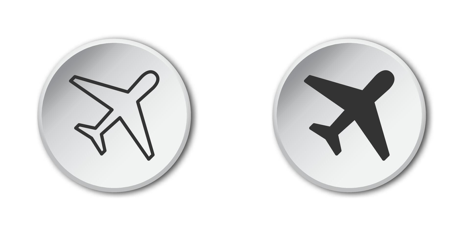 Flugzeug Symbol. Luft fliegen unterzeichnen. Vektor Illustration.