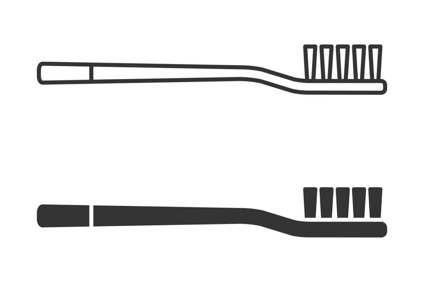 tandborste ikon isolerat på en vit bakgrund. vektor illustration.