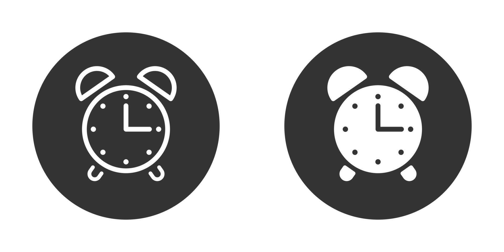 Alarm Uhr Symbol isoliert auf Weiß Hintergrund. Vektor Illustration.