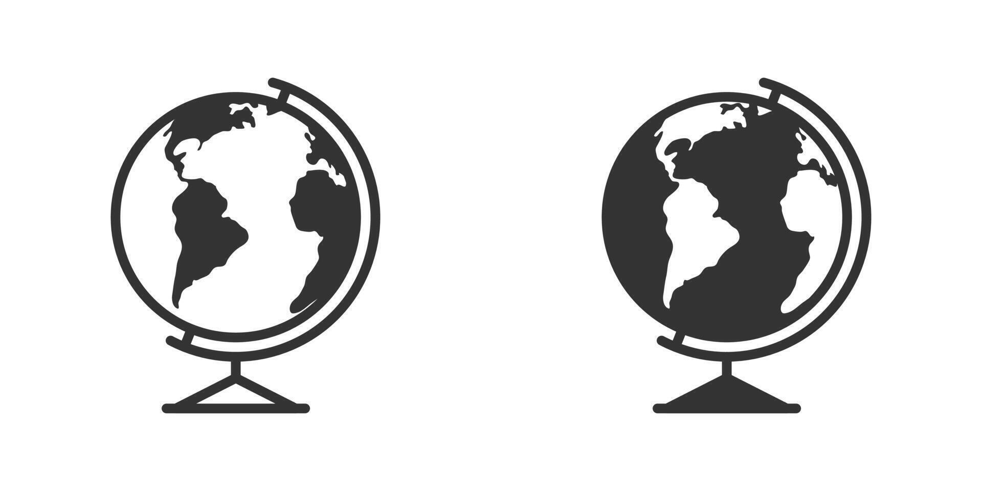 Erde Globus Symbol. Vektor Illustration.